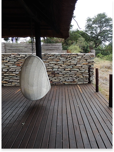 A large white object hanging from the ceiling.